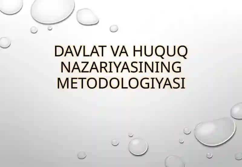 Davlat va huquq nazariyasi