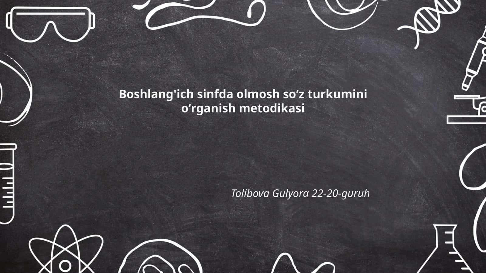 Boshlang'ich sinfda olmosh soʻz turkumini oʻrganish metodikasi 1