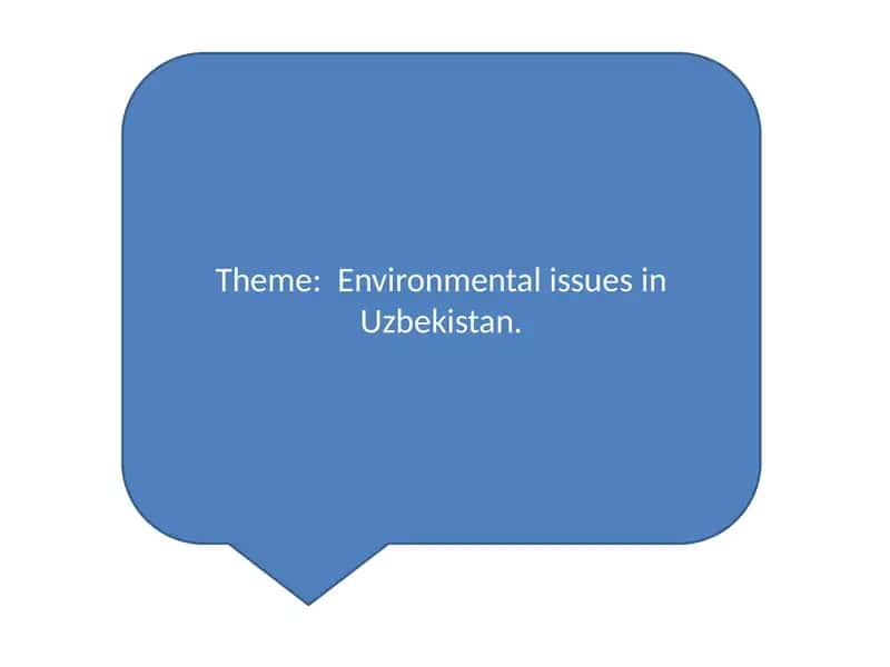 Environmental issues in Uzbekistan 1