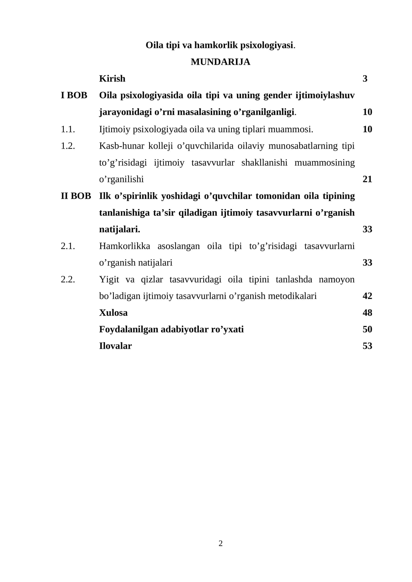 Oila tipi va hamkorlik psixologiyasi 1