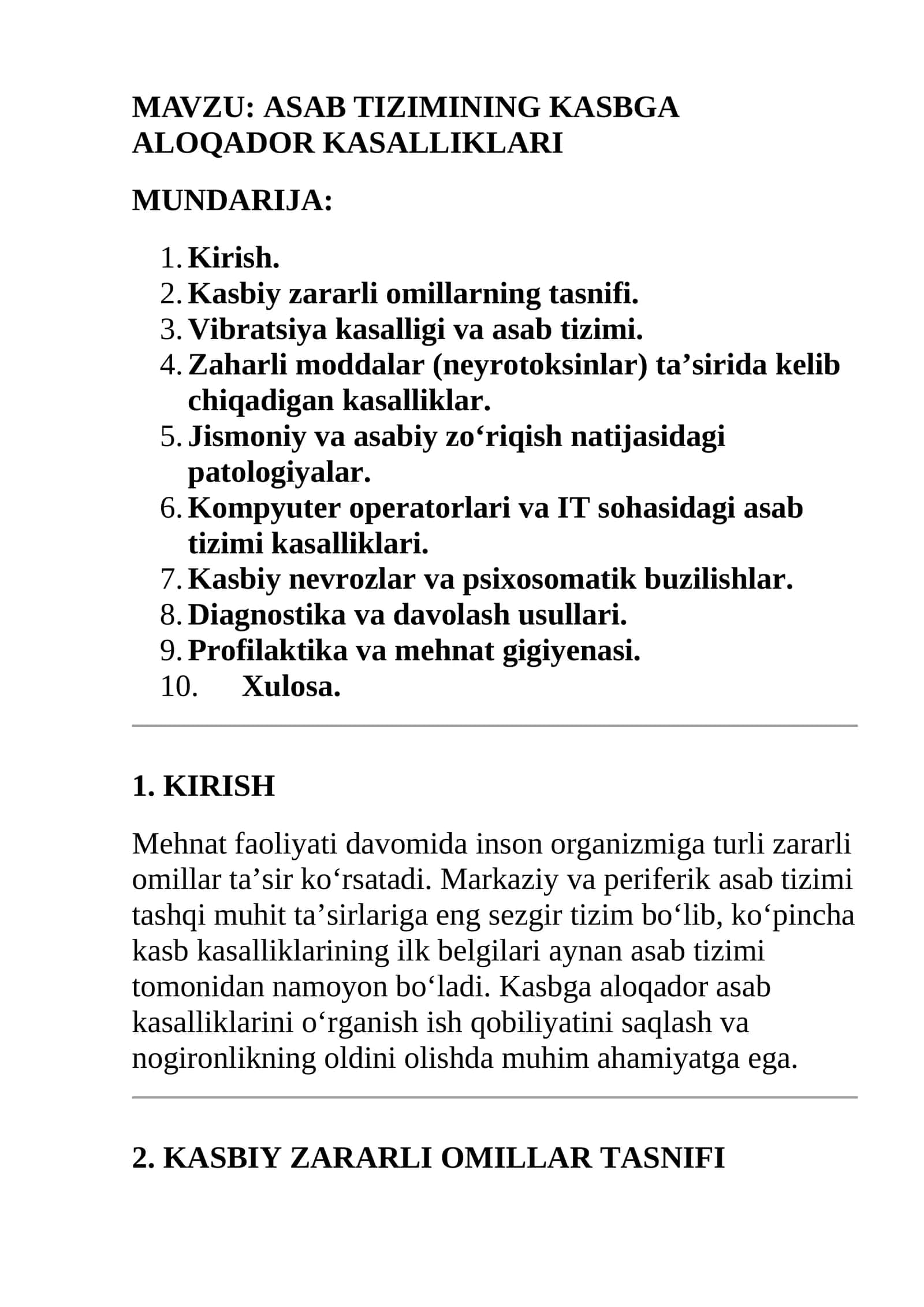 ASAB TIZIMINING KASBGA ALOQADOR KASALLIKLARI 1