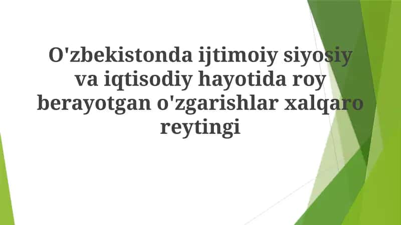 Ijtimoiy-siyosiy islohotlar 1