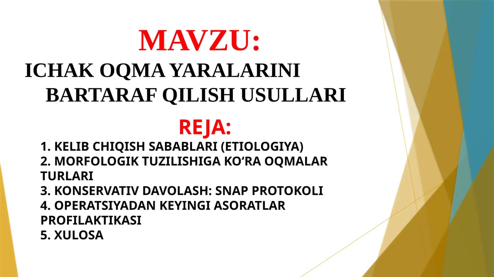 ICHAK OQMA YARALARINIBARTARAF QILISH USULLARI 1