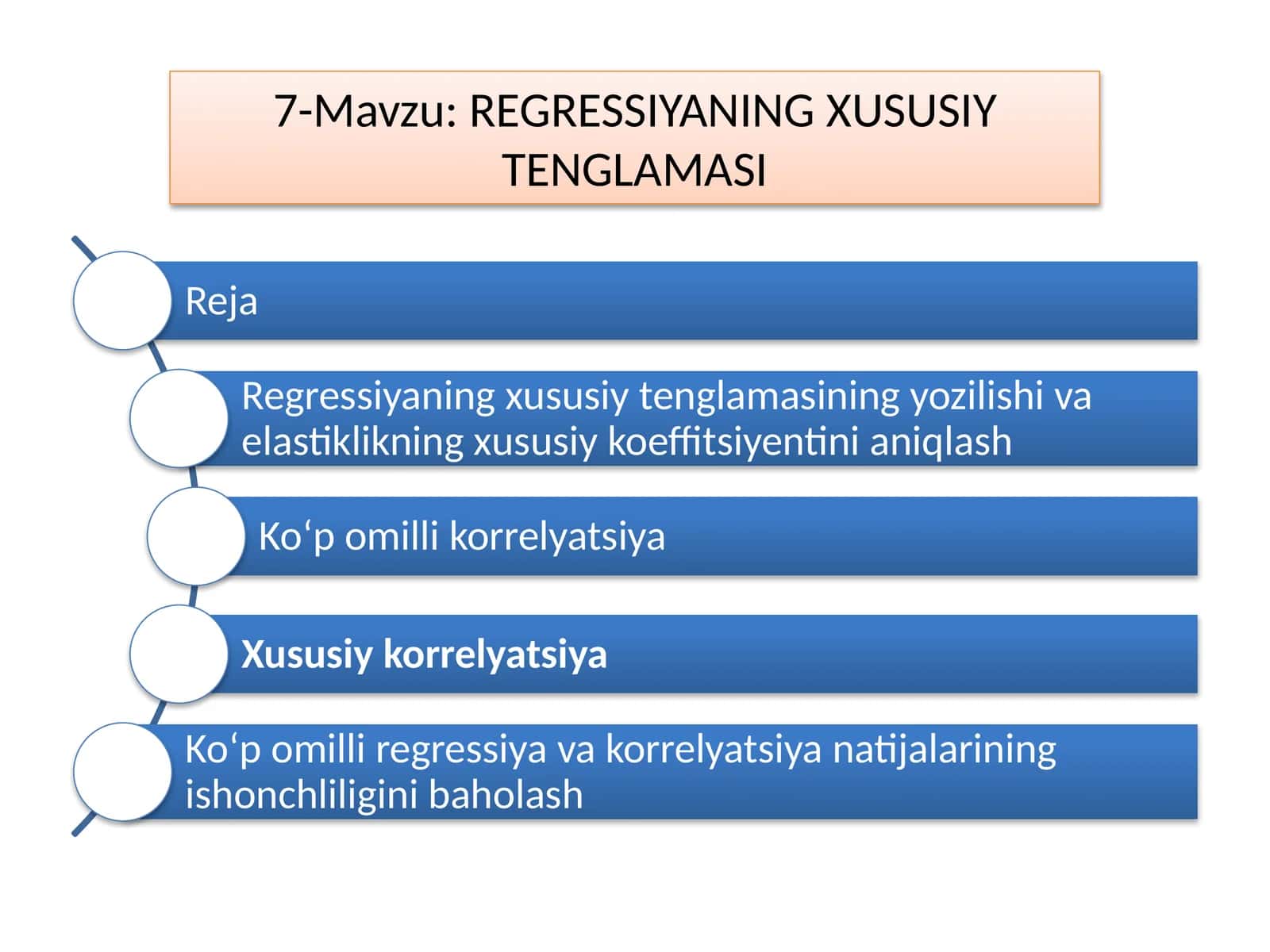 REGRESSIYANING XUSUSIY TENGLAMASI 1
