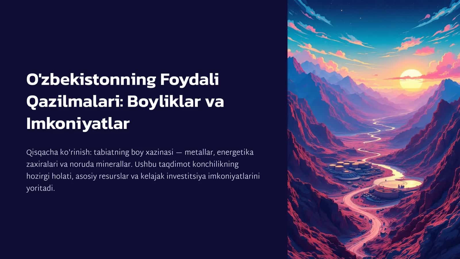 O'zbekistonning Foydali Qazilmalari: Boyliklar va Imkoniyatlar 1