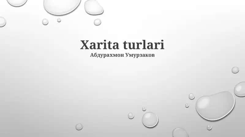 Xarita turlari 1