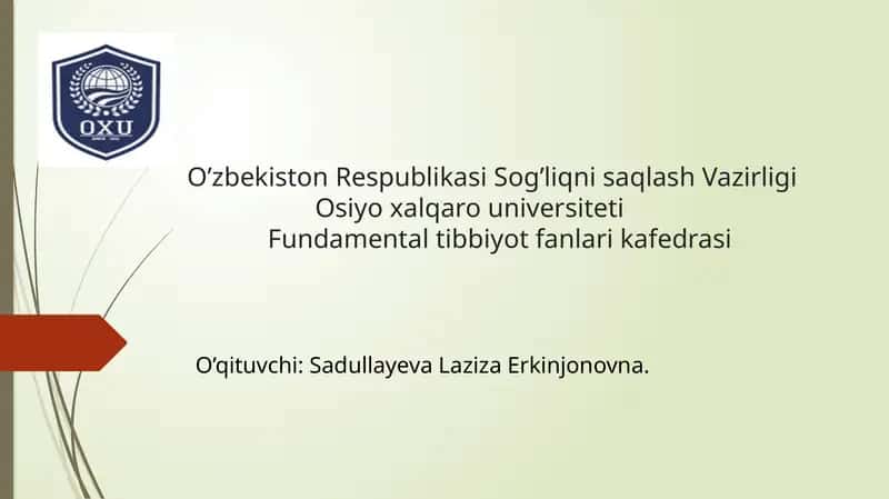 Tibbiyeti kavade ontologiya asoslari 1