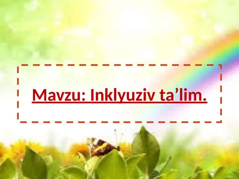 Inklyuziv ta’lim 1