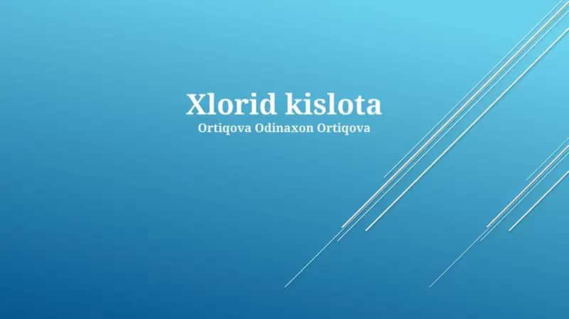 Xlorid kislota 1