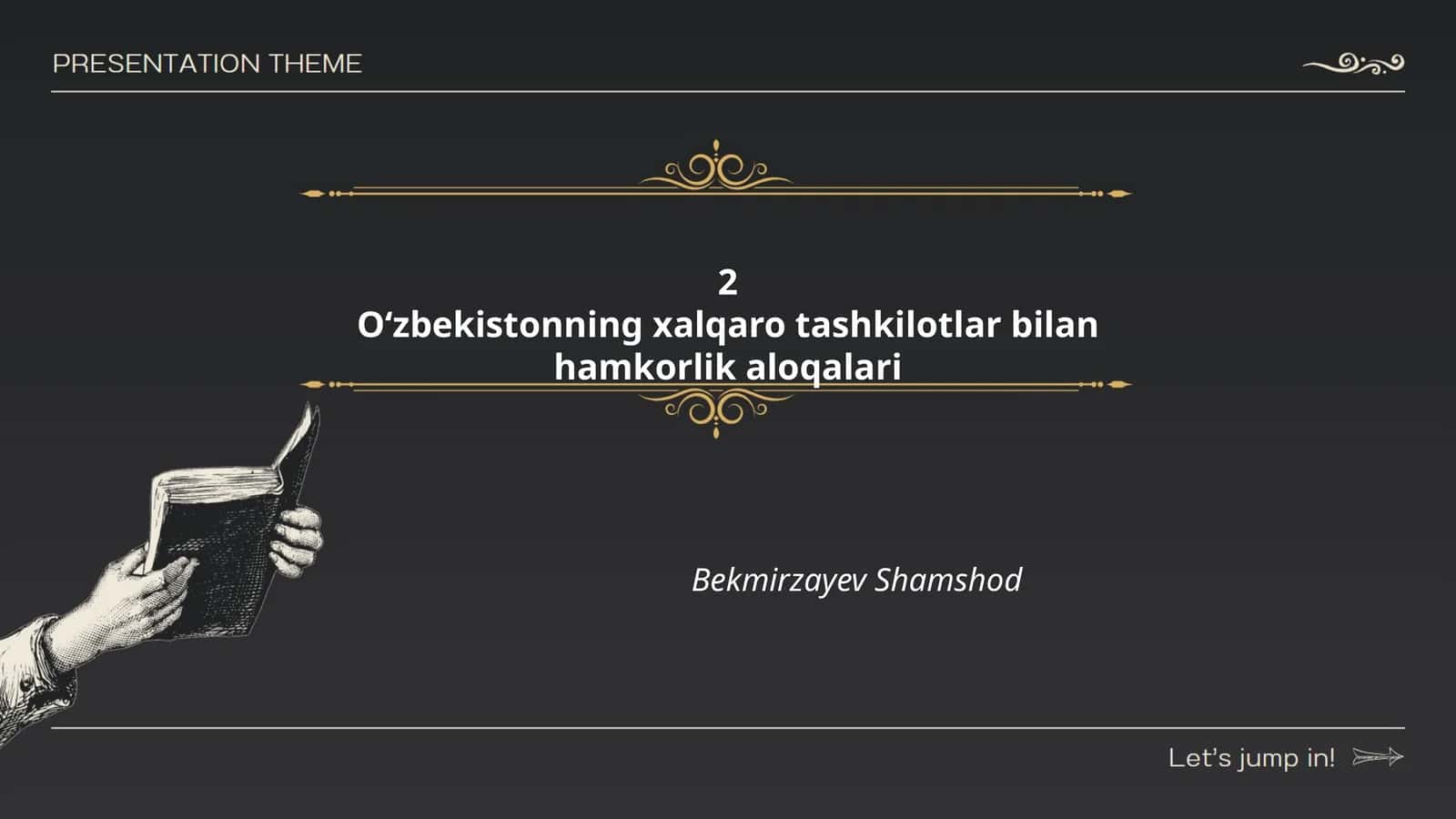 O‘zbekistonning xalqaro tashkilotlar bilan hamkorlik aloqalari 1