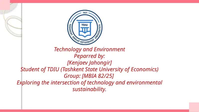technology and environment 1