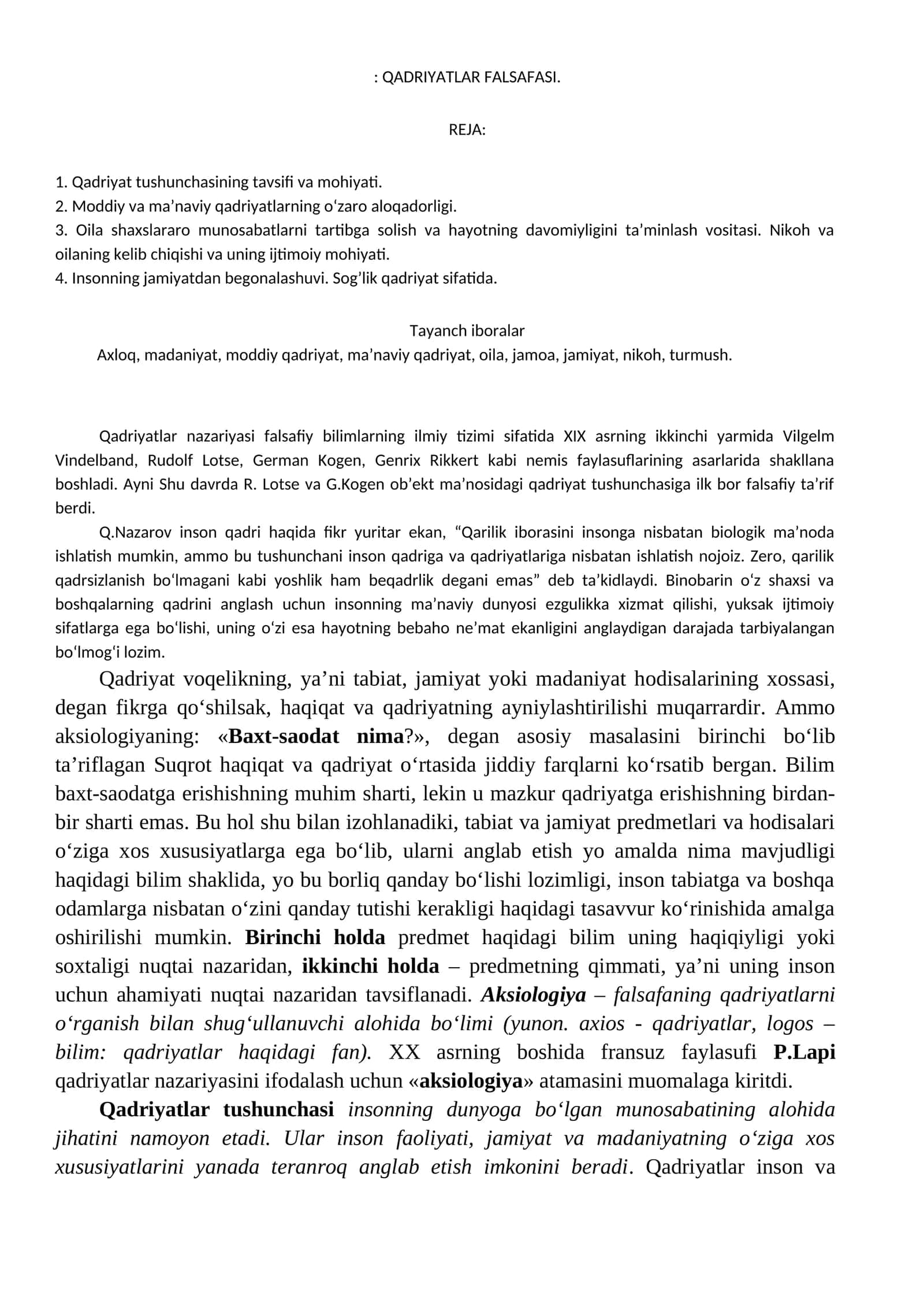 QADRIYATLAR FALSAFASI 1