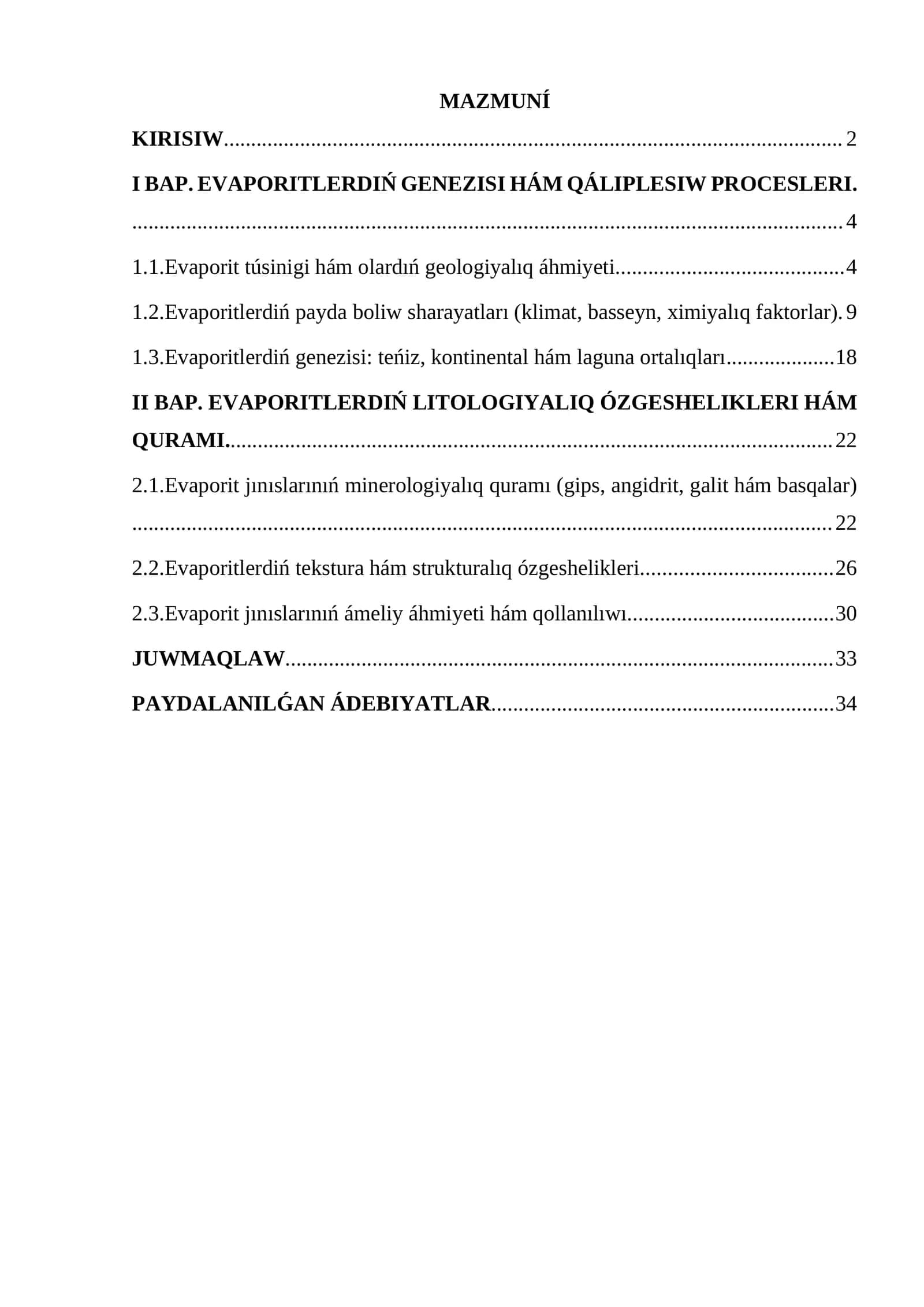 Evaporitlerdiň genezisi 1