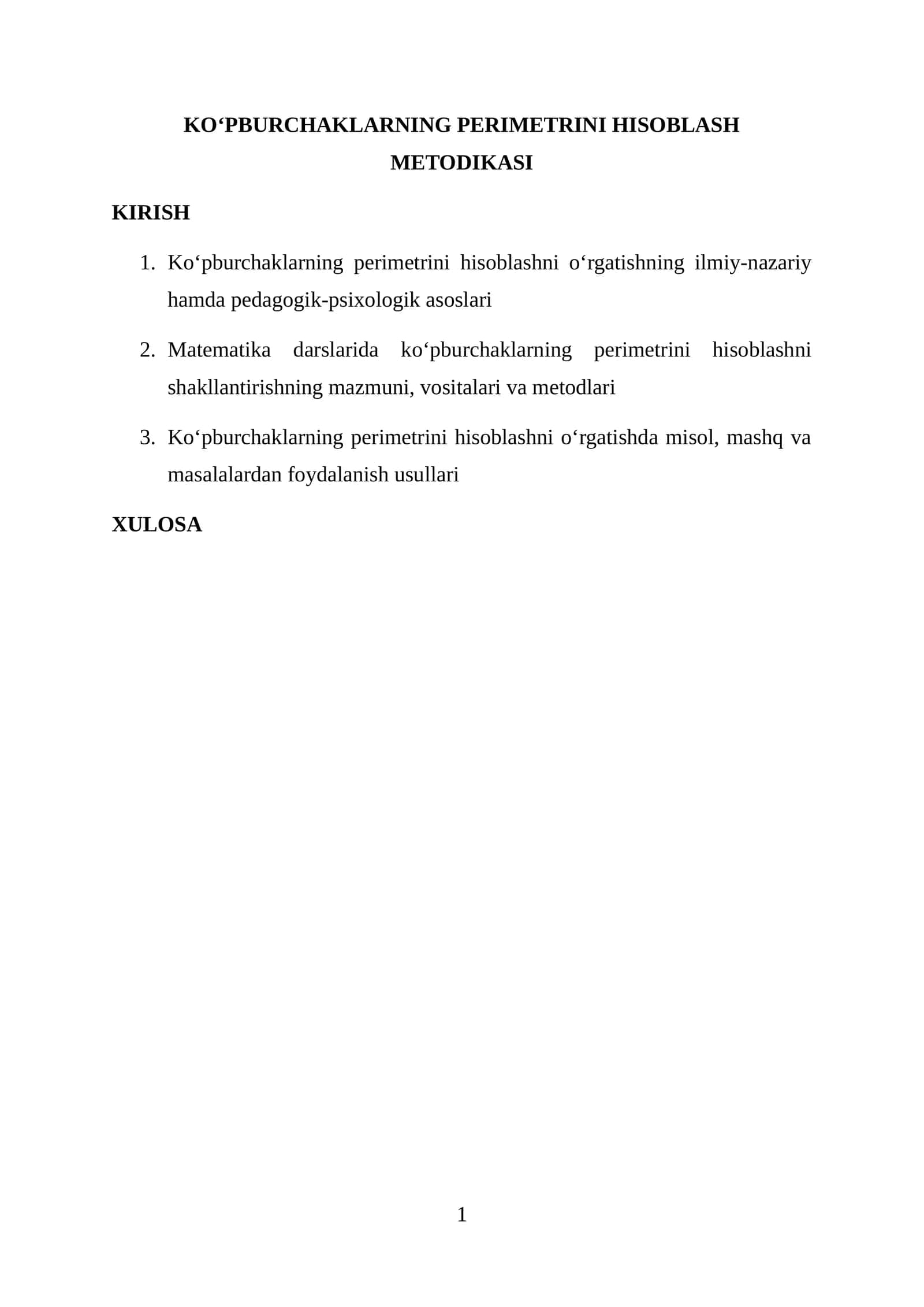 KO‘PBURCHAKLARNING PERIMETRINI HISOBLASH METODIKASI 1