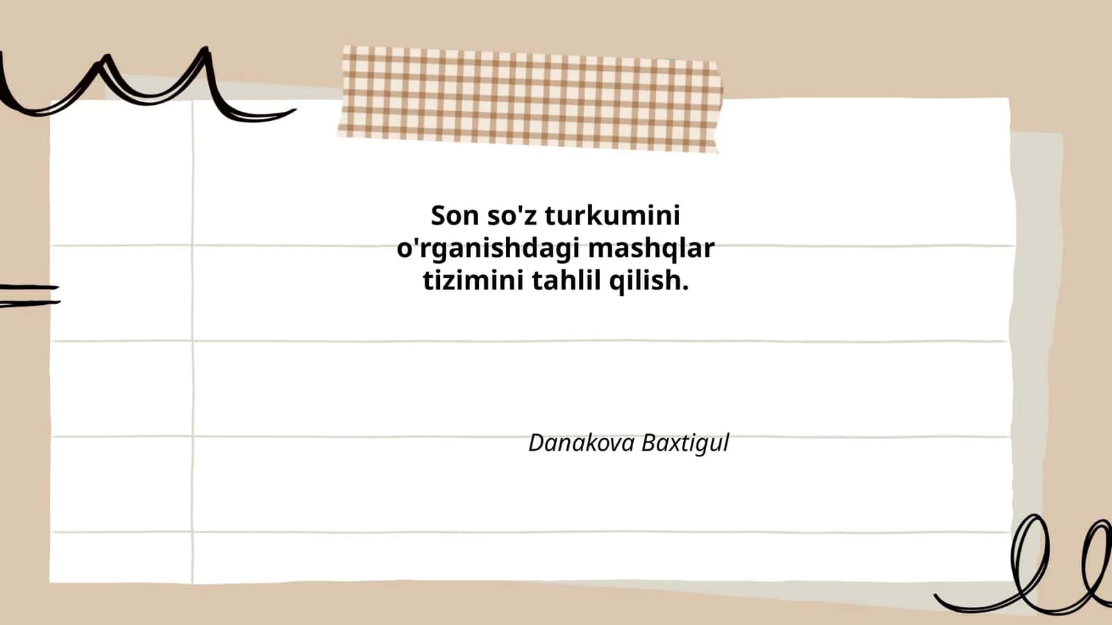 So'z turkumini o'rganishdagi mashqlar tizimini tahlil qilish 1
