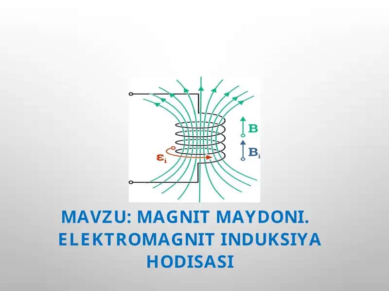 MAGNIT MAYDONI. ELEKTROMAGNIT INDUKSIYA HODISASI 1