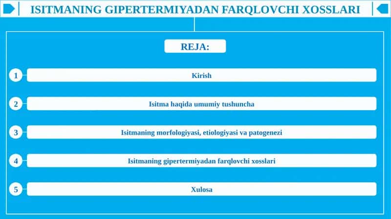 ISITMANING GIPERTERMIYADAN FARQLOVCHI XOSSLARI 1