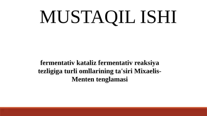 Fermentativ Kataliz 1