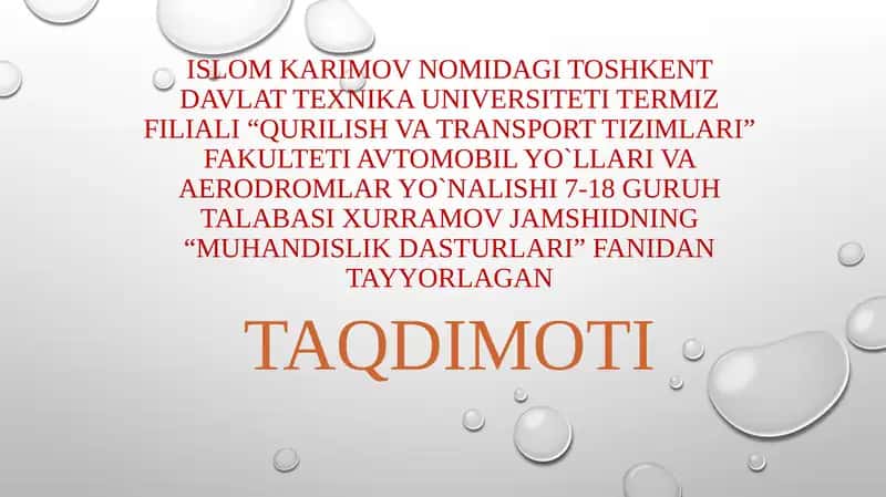Zamonaviy CAD tizimlari 1