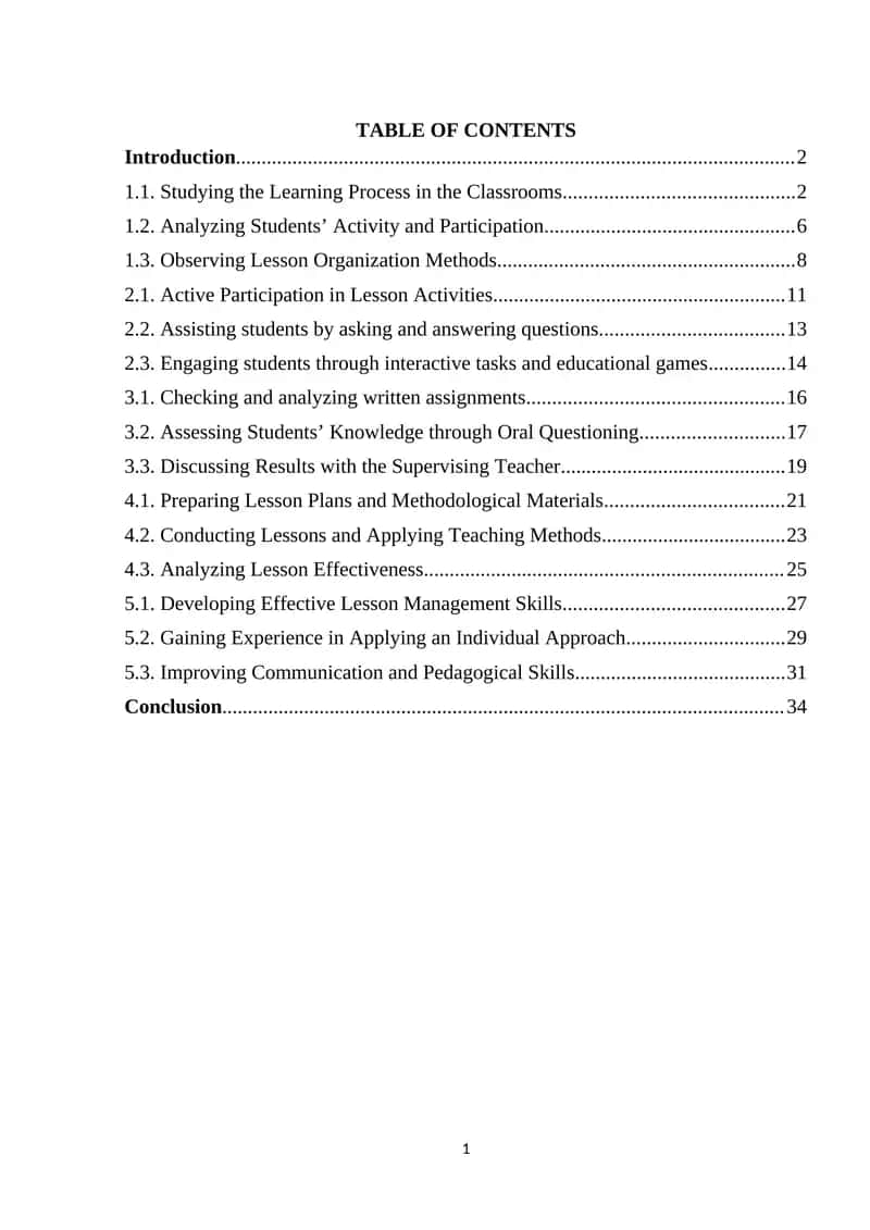 Teaching Internship Report at School No. 299 1