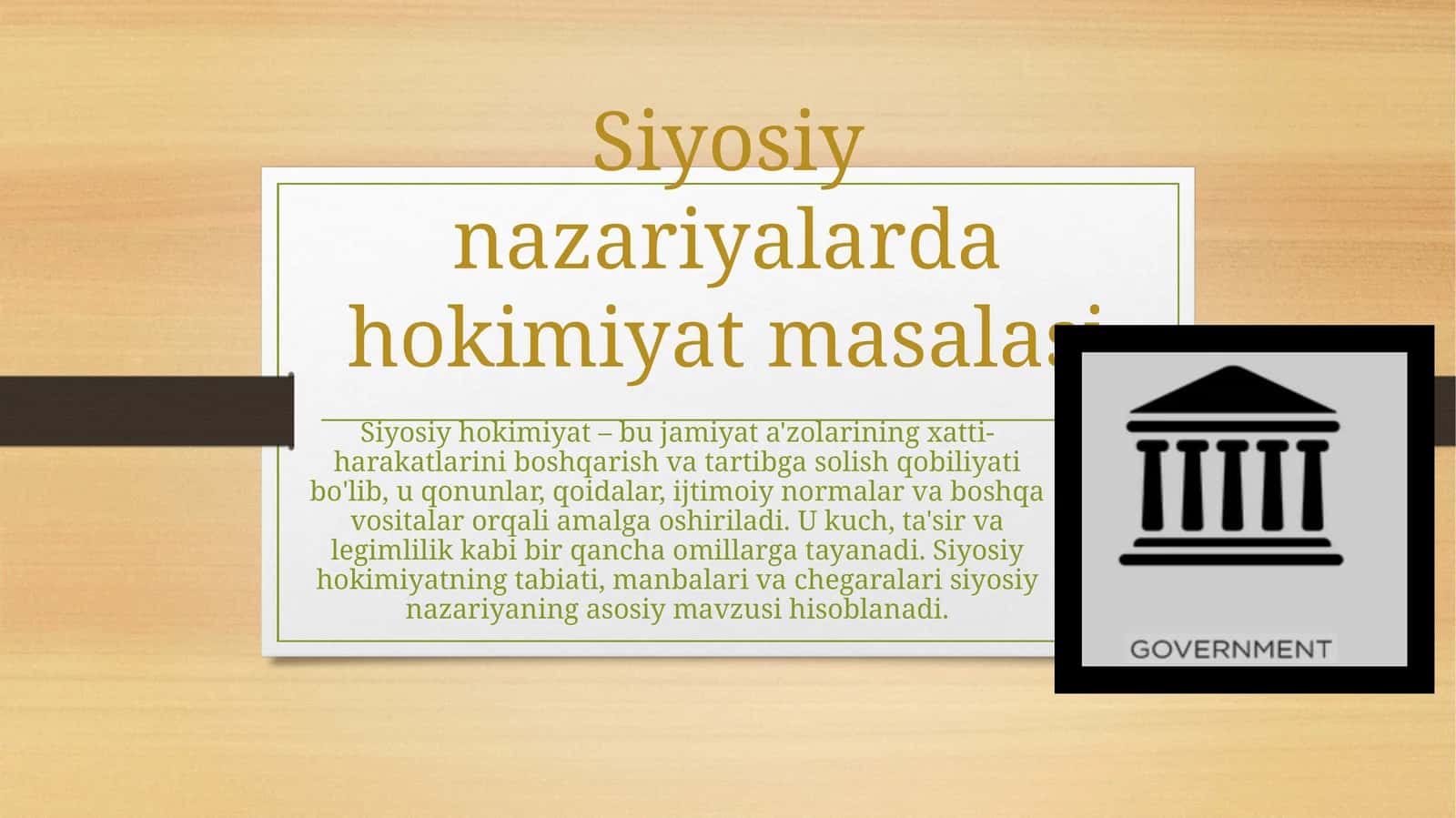 Siyosiy nazariyalarda hokimiyat masalasi 1