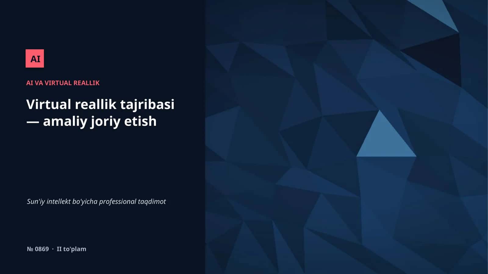 Virtual reallik tajribasi 1