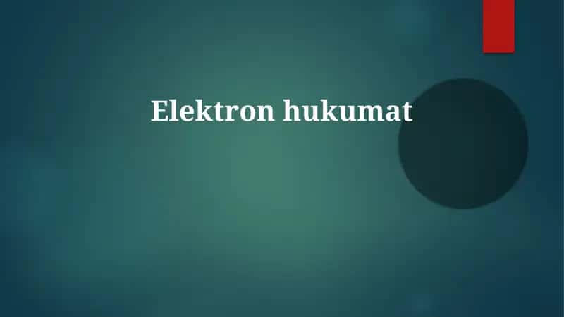 Elektronhukumat 1