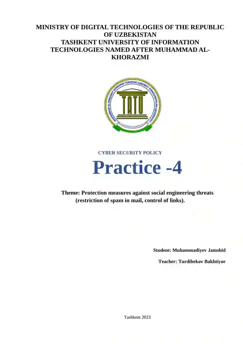 Ijtimoiy Injineriya Tahdidlariga Qarshi Himoyalanoish Choralari