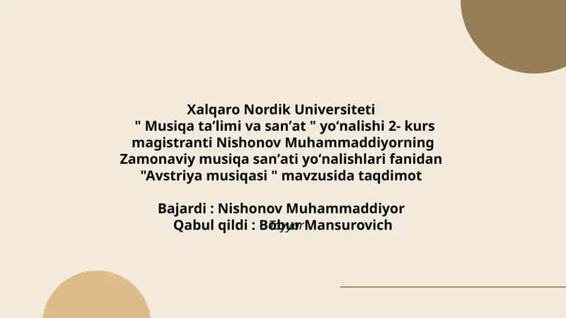 Avstriya musiqasi 1