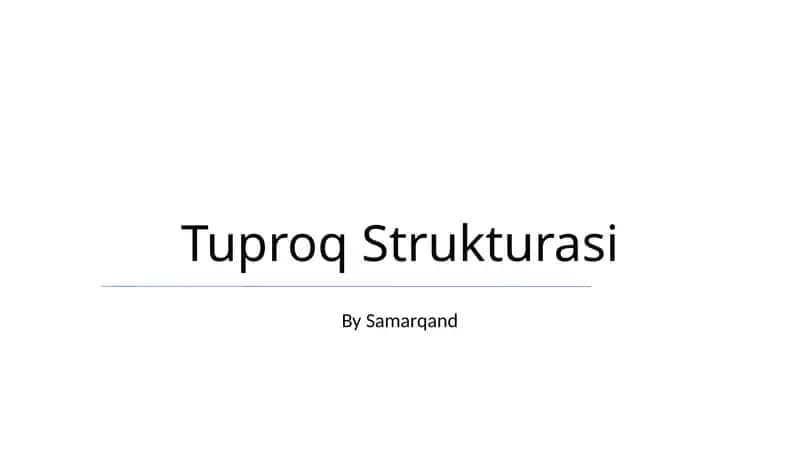 Tuproq Strukturasi 1
