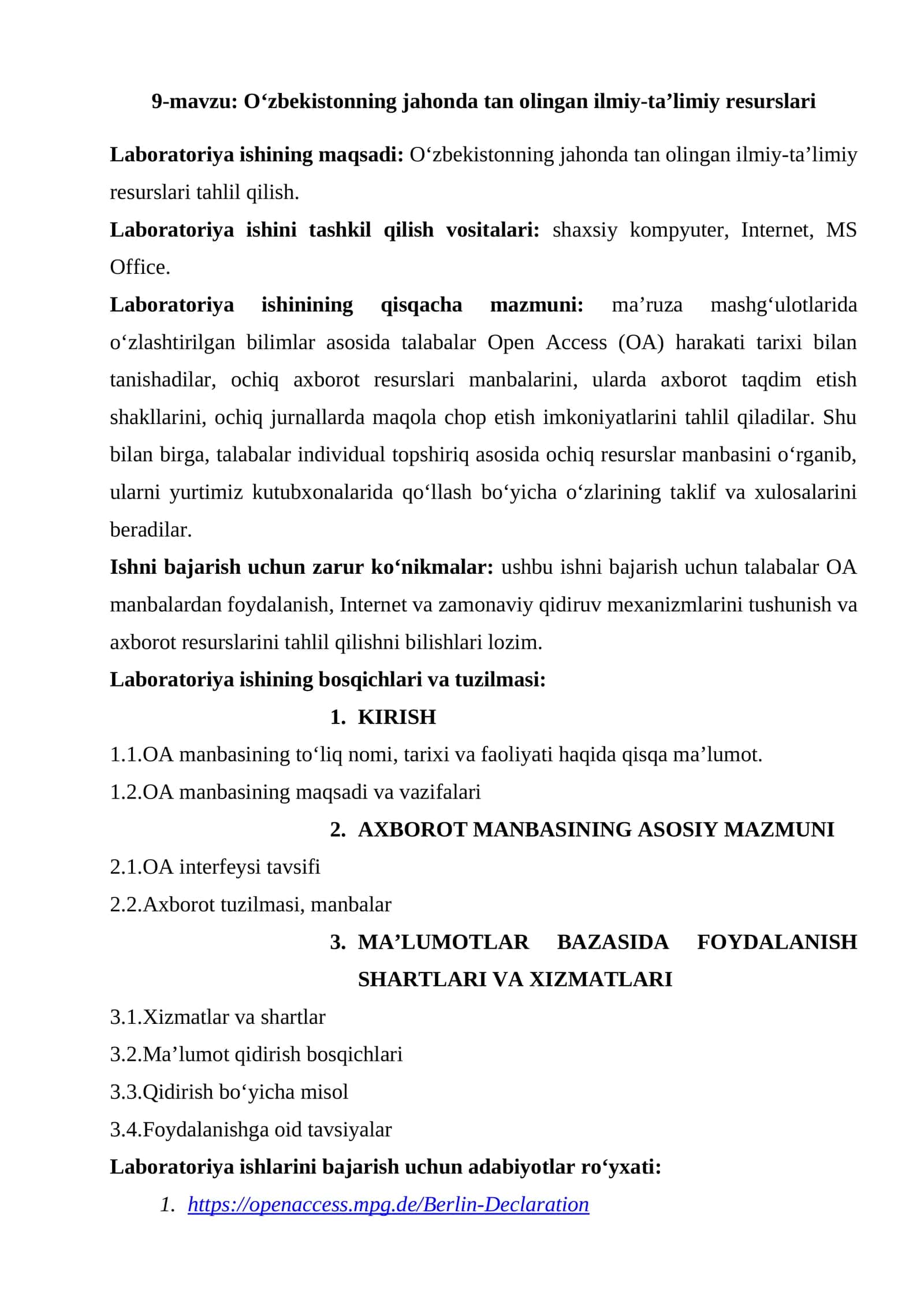 O‘zbekistonning jahonda tan olingan ilmiy-ta’limiy resurslari 1