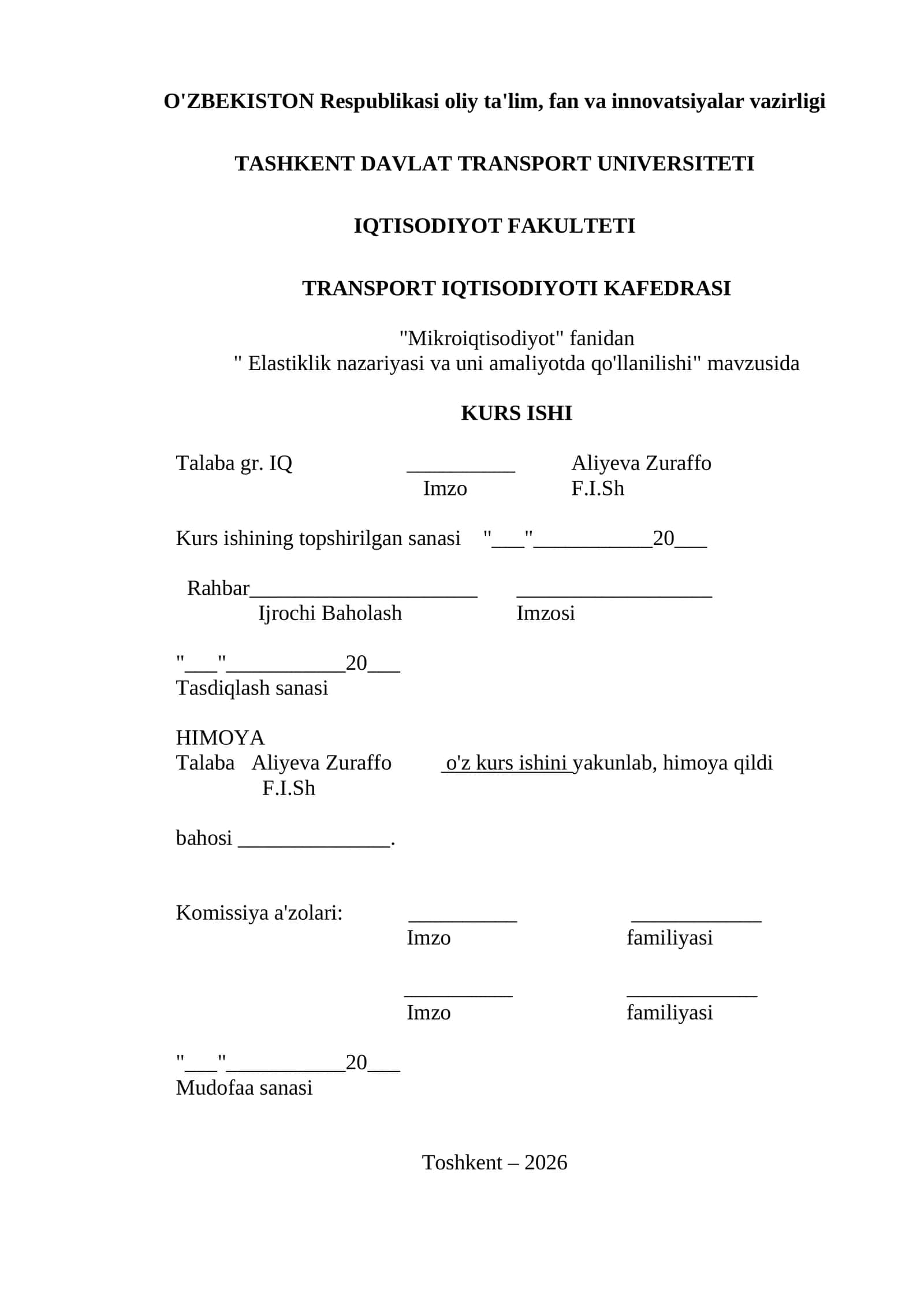 Mikroiqtisodiyot - Elastiklik nazariyasi va uni amaliyotda qo'llanilishi 1