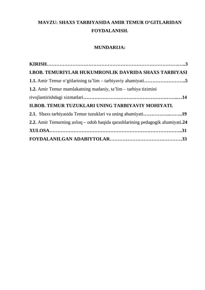 Shaxs Tarbiyasida Amir Temur o‘gitlaridan foydalanish 1
