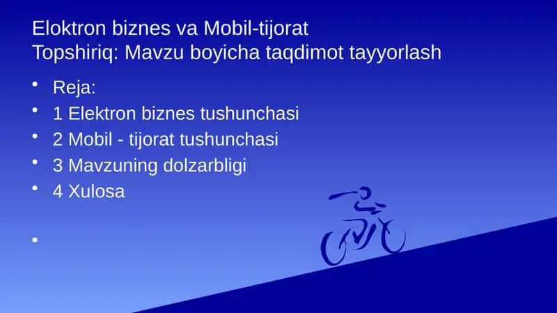 Elektron biznes va Mobil-tijorat 1