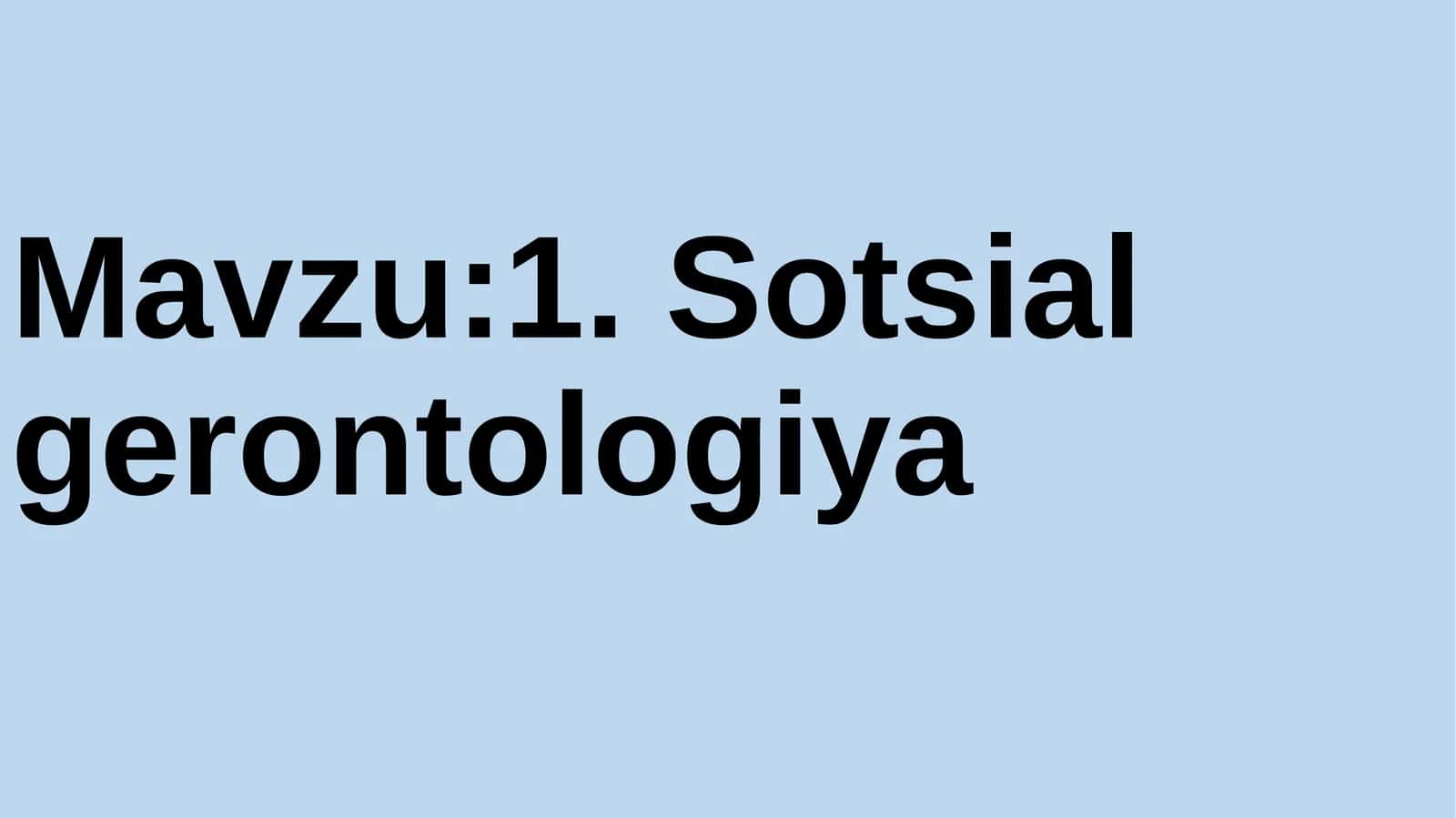 Sotsialgerontologiya 1