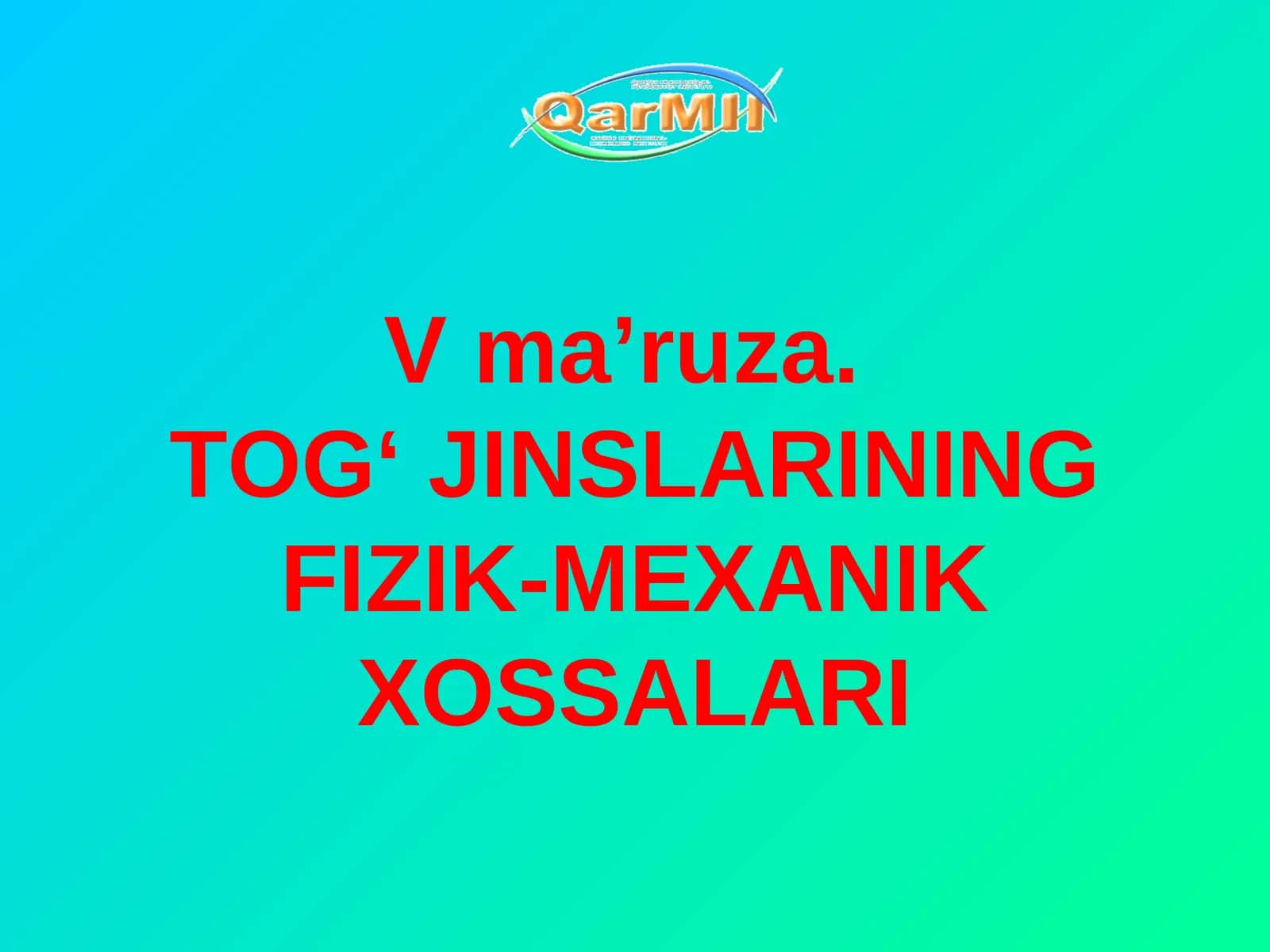 TOG‘ JINSLARINING FIZIK-MEXANIK XOSSALARI 1