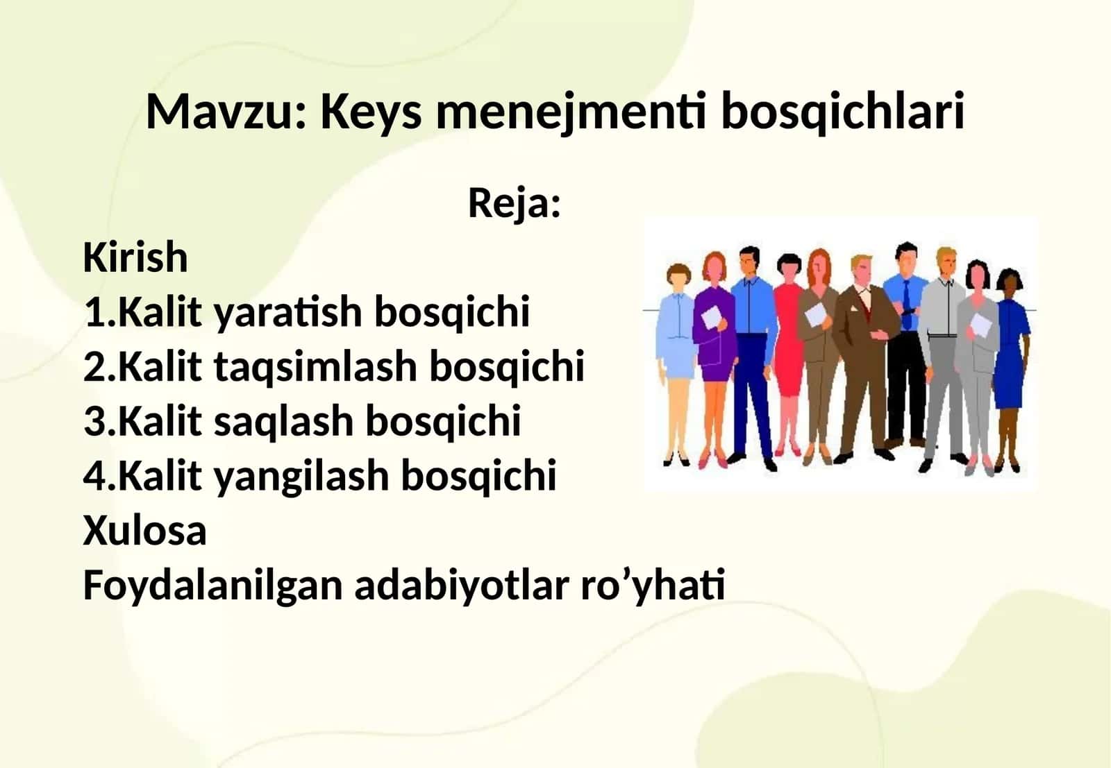 Keys menejmenti bosqichlari 1