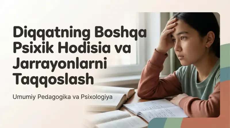 Diqqatning boshqa psixik hodisa va jarayonlarni taqqoslash 1