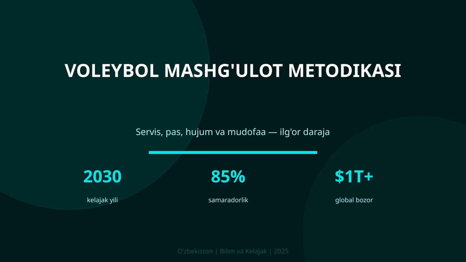 VOLEYBOL MASHG'ULOT METODIKASI 1