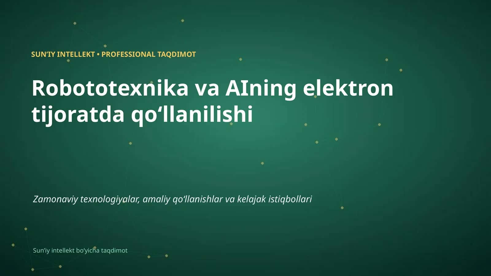 Robototexnika va AIning elektron tijoratda qoʻllanilishi 1