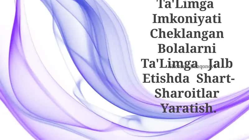 Nogironlik-Inklyuziv Ta'lim 1