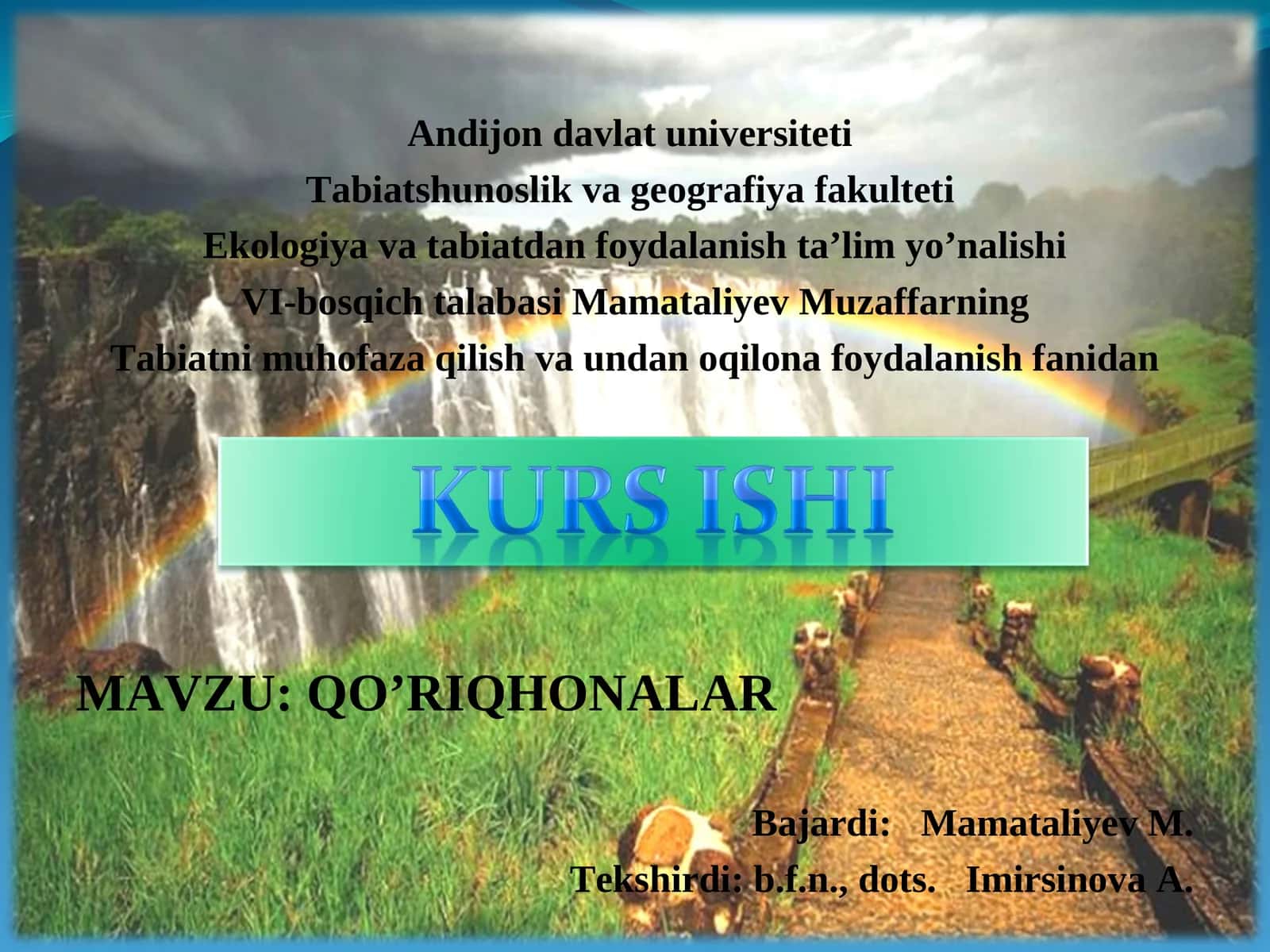 QO’RIQHONALAR 1