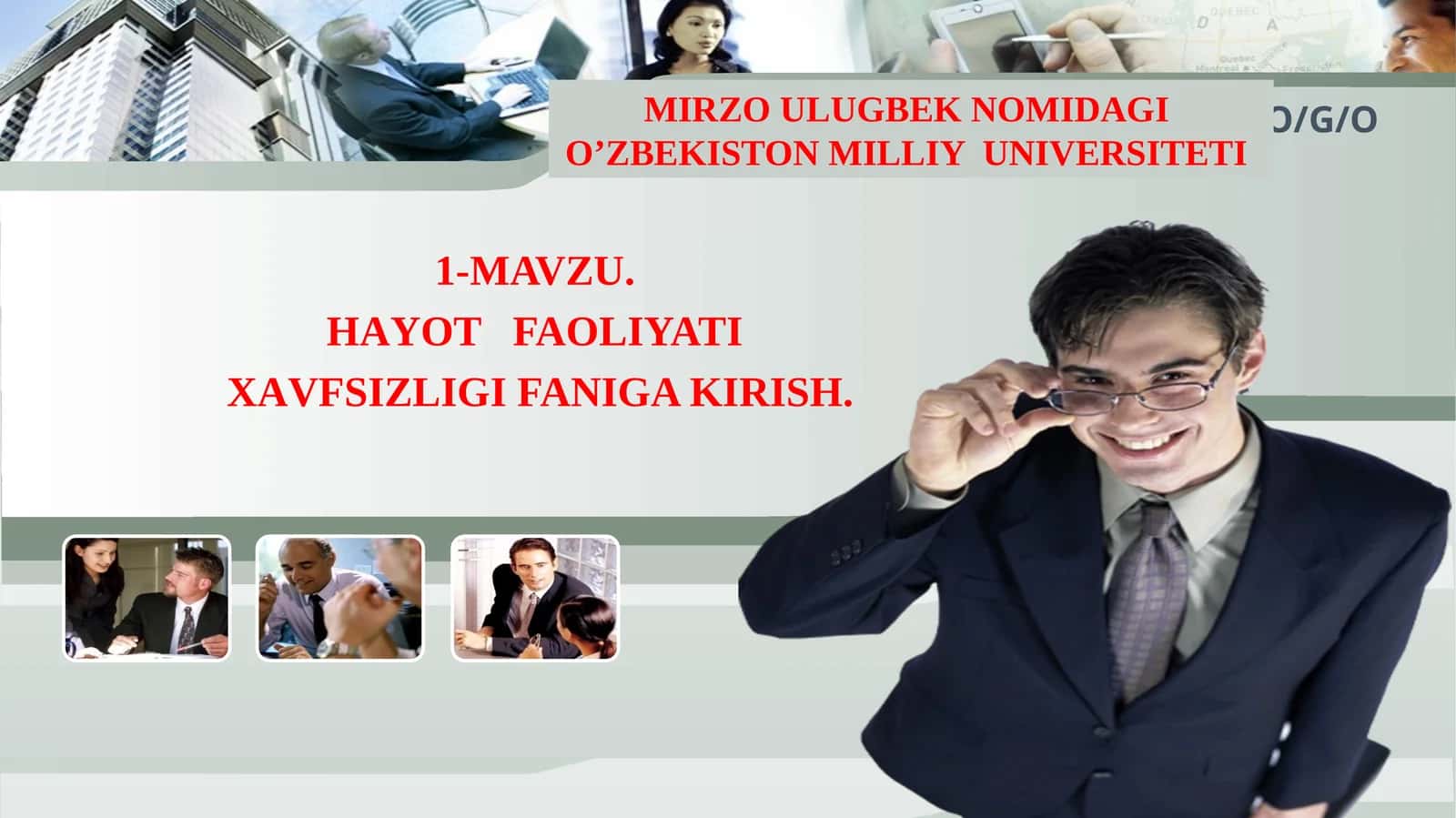 HАYOTFAOLIYATIХАVFSIZLIGI FANIGA KIRISH 1