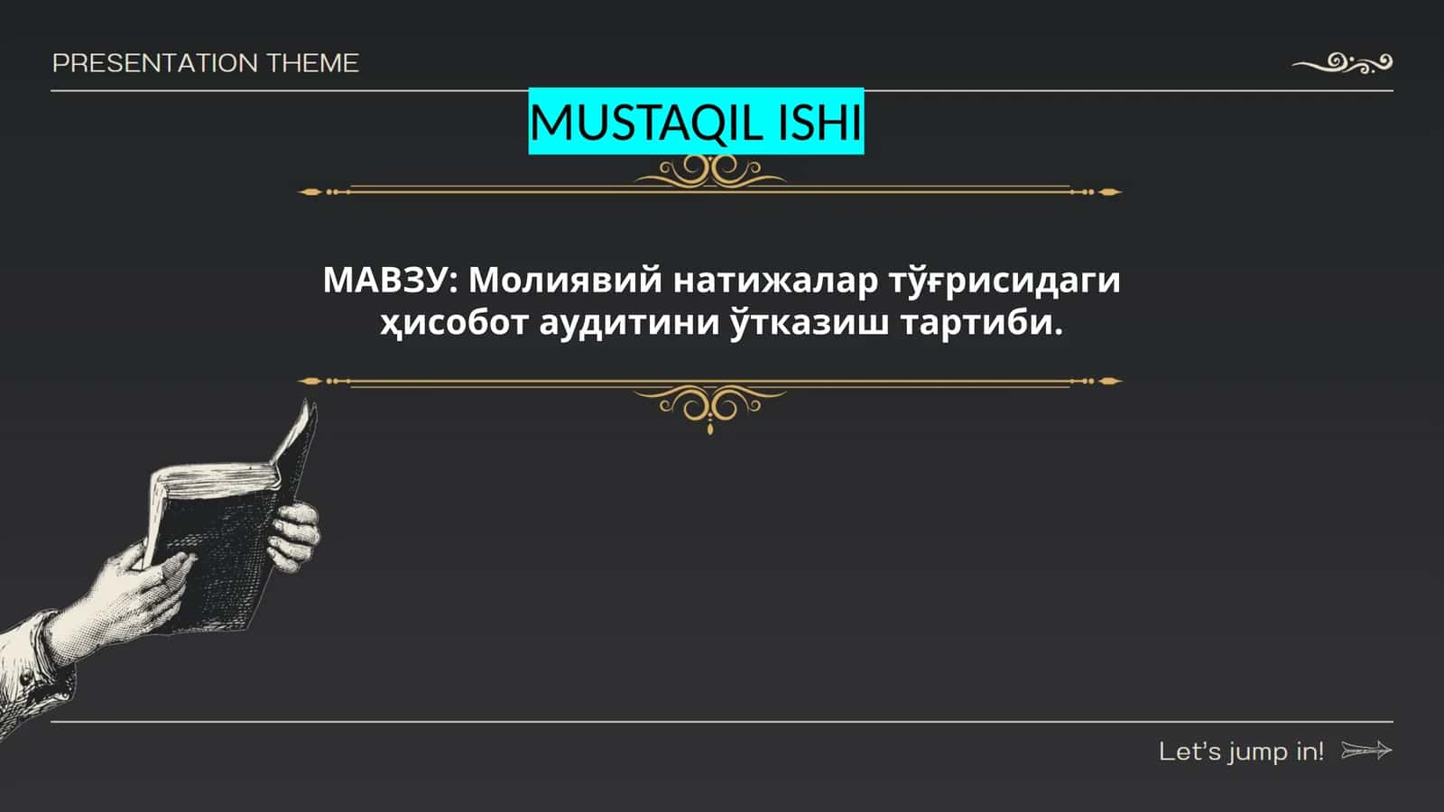 Молиявий натижалар тўғрисидаги ҳисобот аудитини ўтказиш тартиби 1