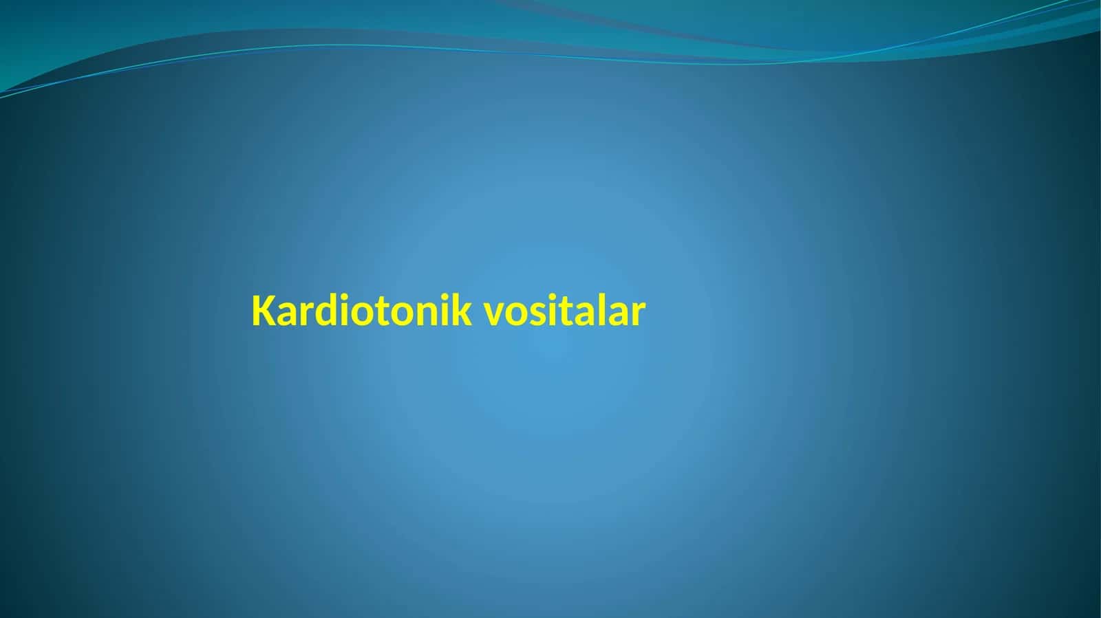 Kardiotonik vositalar 1