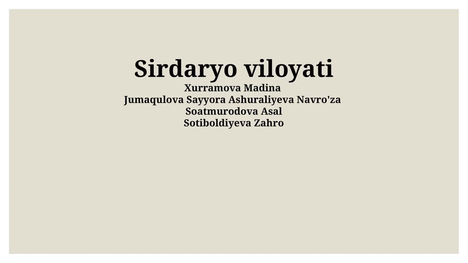 Sirdaryo viloyati ta'limi 1