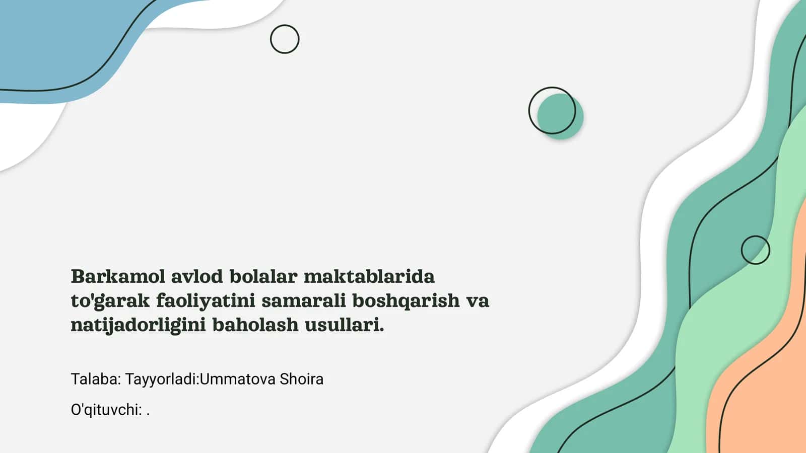Barkamol Avlod Bolalar Maktablarida To'garak Faoliyatini Samrali Boshqarish va Natijadorligini Baholash Usullari 1