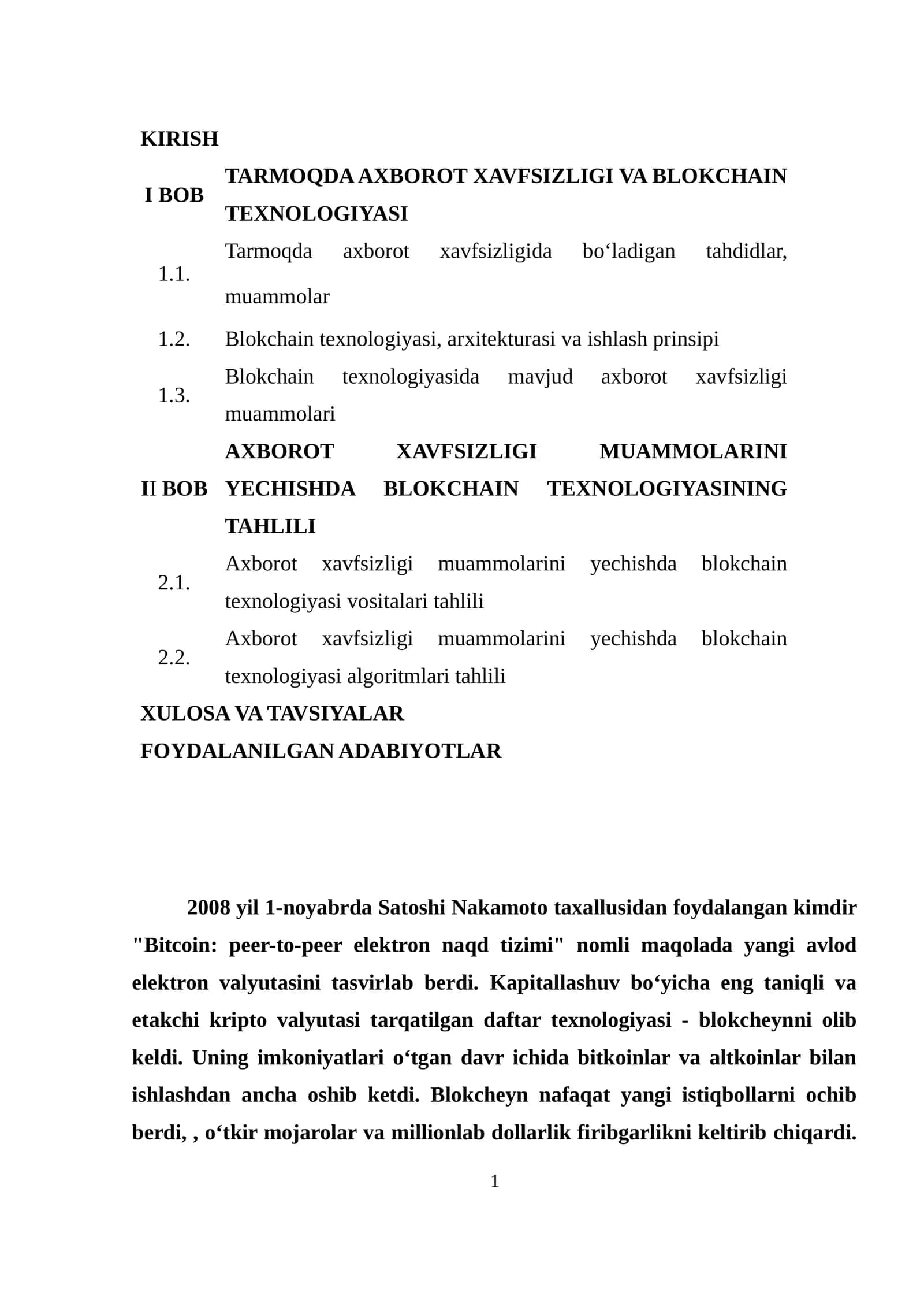 TARMOQDA AXBOROT XAVFSIZLIGI VA BLOKCHAIN TEXNOLOGIYASI 1