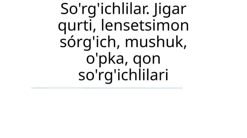 O'pka trematodasi 1