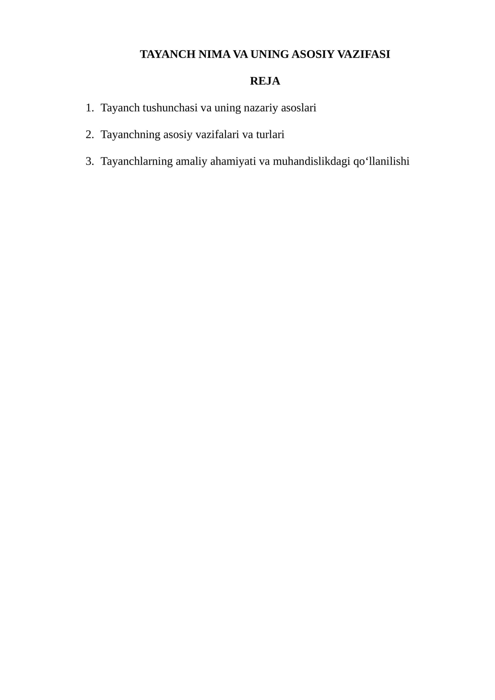 Tayanch 1